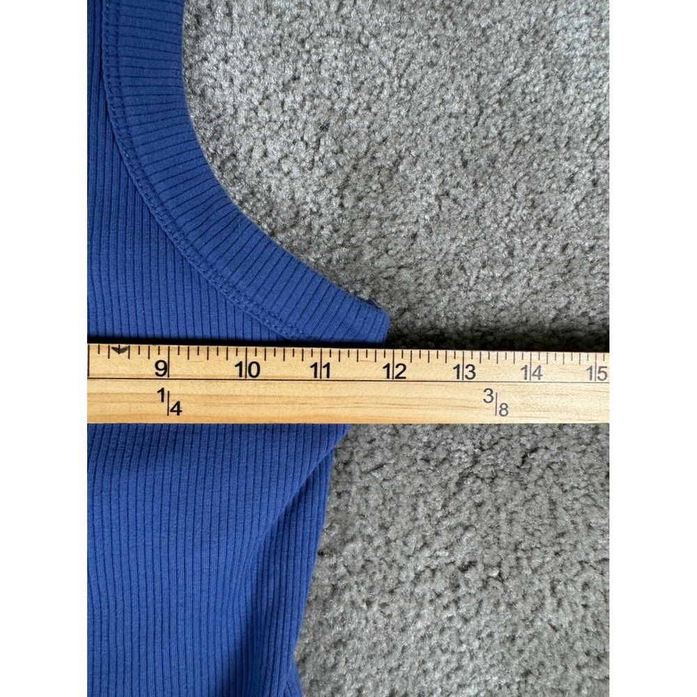 Fabletics Blue Ribbed Racerback Tank Top TK2356180 XS - Picture 4 of 8